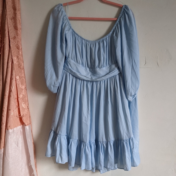 Ruffle Tie-back Dress - Kooka - Puff Sleeves - Picture 11 of 11